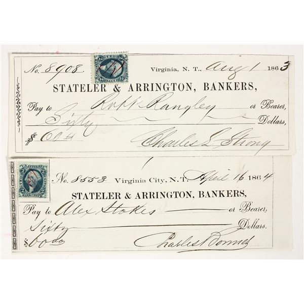 Strong and Bonner Checks, Gould & Curry Mill Superintendents [204280]