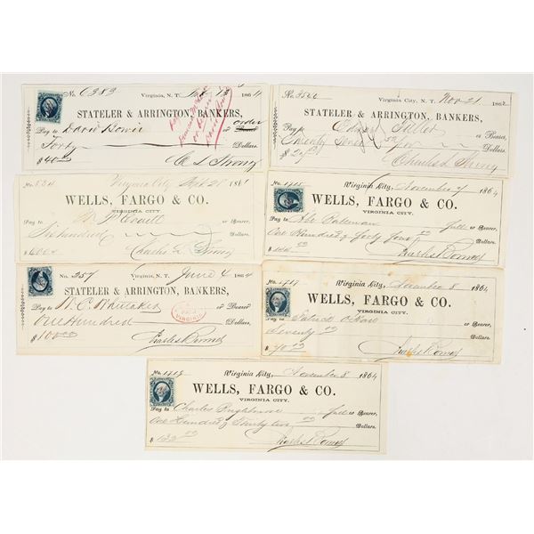 Territorial Gould & Curry Silver Mining Co. Check Group (7) [201744]