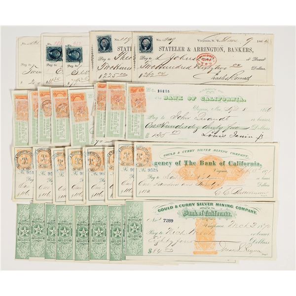 Virginia City, Nevada Check Collection (Territorial, RN) (35) [201953]