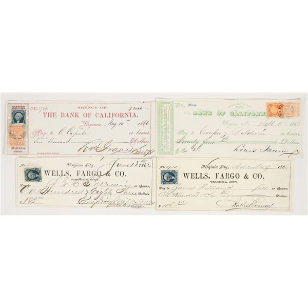 Virginia City, Nevada Check Group For Empire and Gould & Curry Mines (4) [201960]