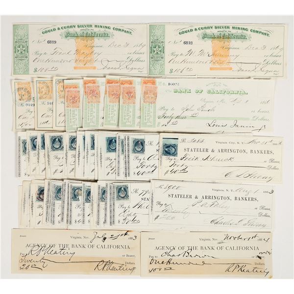 Virginia City, Nevada Gould & Curry Mining Check Collection (69) [201894]