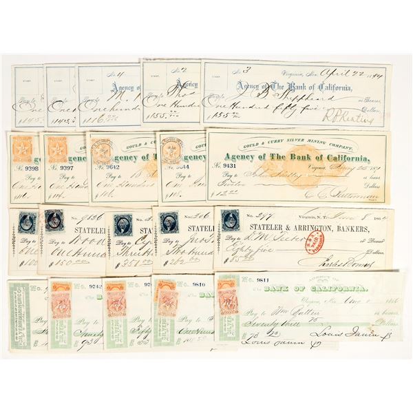 Virginia City, Nevada Mining Check Group (4 Types, 20 Total) [201634]