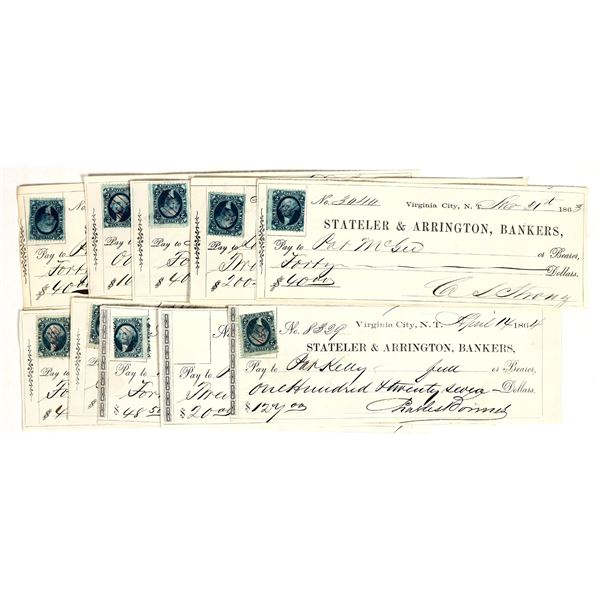 Virginia City, Nevada Territory Checks Issued to Irish Miners (10) [201735]