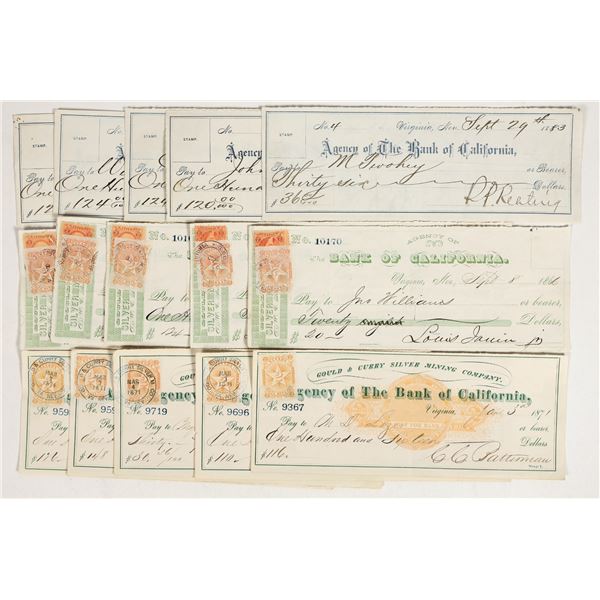 Virginia City, Nevada Mining Check Collection (15) [192894]