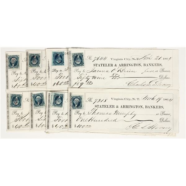 Virginia City, Nevada Territory Checks Issued to Irish Miners (9) [201976]