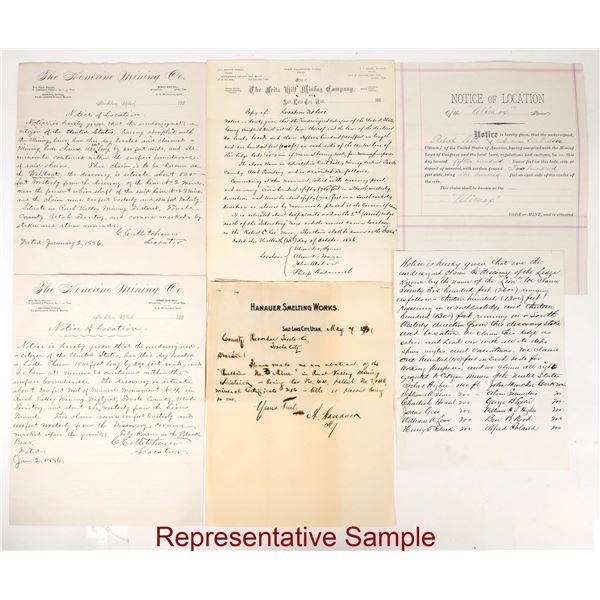Tooele County Mining Districts Claim Records c.1880s-1901.  [207145]