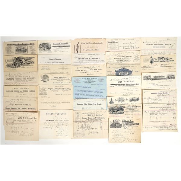 Western States Mining Billheads & Letterheads (California, Colorado, Montana, Nevada) [198208]