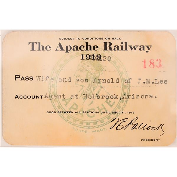 Apache Railway Annual Pass, 1919 [182675]