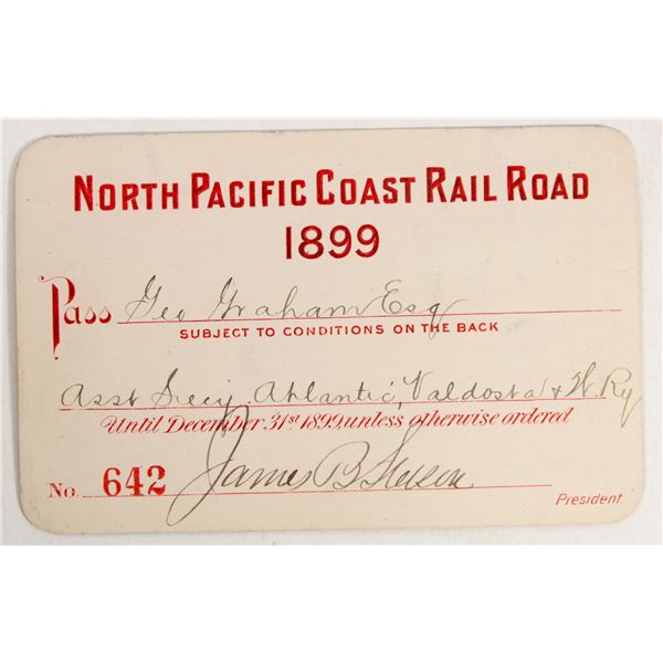 North Pacific Coast Rail Road Pass [205291]