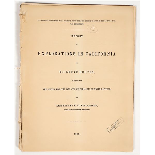 CA Railroad Exploration Report, 1853 [204651]