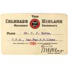 Image 1 : Colorado Midland Railway Co. Annual Pass 1906 [183445]