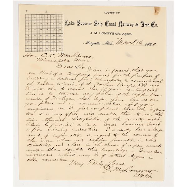 Lake Superior Ship Canal Railway & Iron Co. Letterhead [204014]