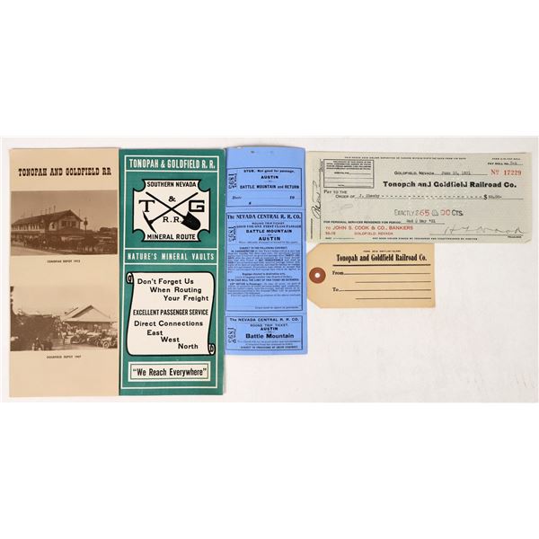 Nevada Railroad Ephemera  [205281]