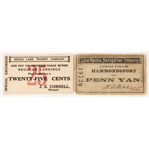 New York Lake Steamer Tickets [207358]
