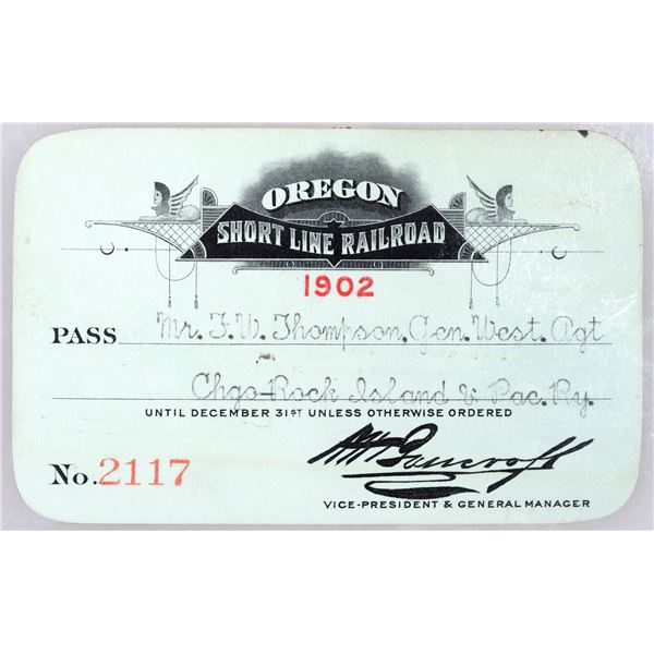 Oregon Short Line Railroad Annual Pass, 1902 [179520]