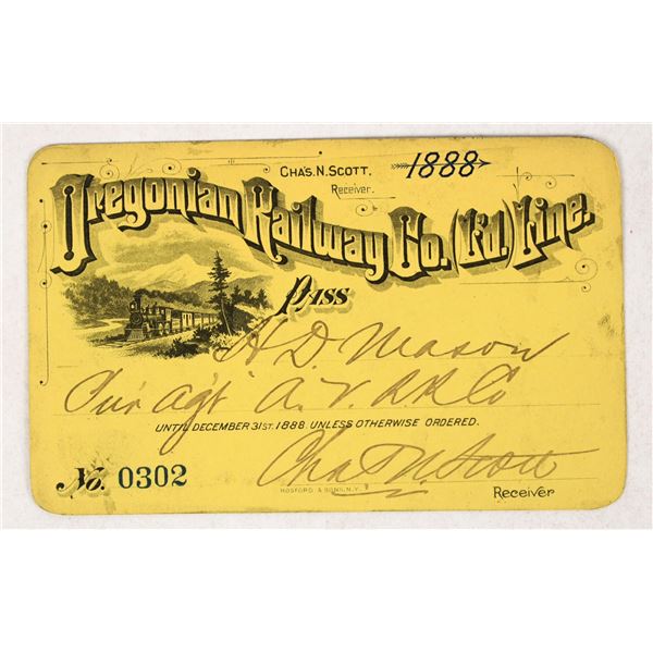 Oregonian Railway Co. Pass [205283]