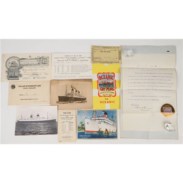 Steamers & Ships Ephemera Lot [205328]