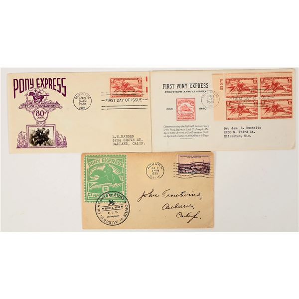 Very Rare Pony Express Letters - 3 [204249]