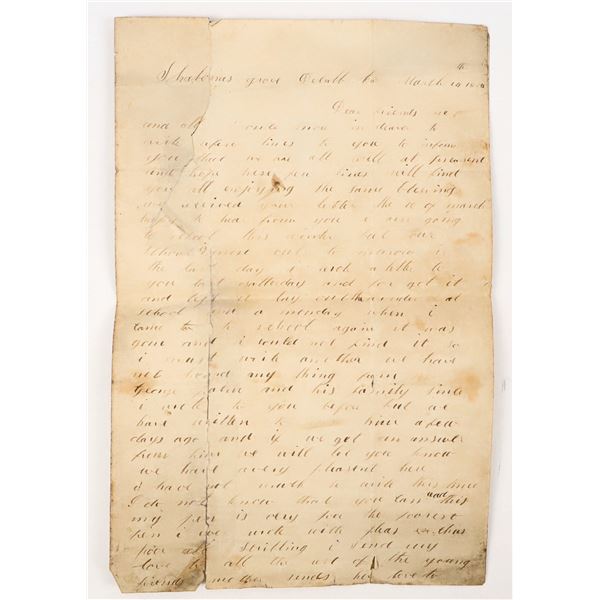 Shabona Grove, Illinois First Year Cancel & 1844 Document [206726]