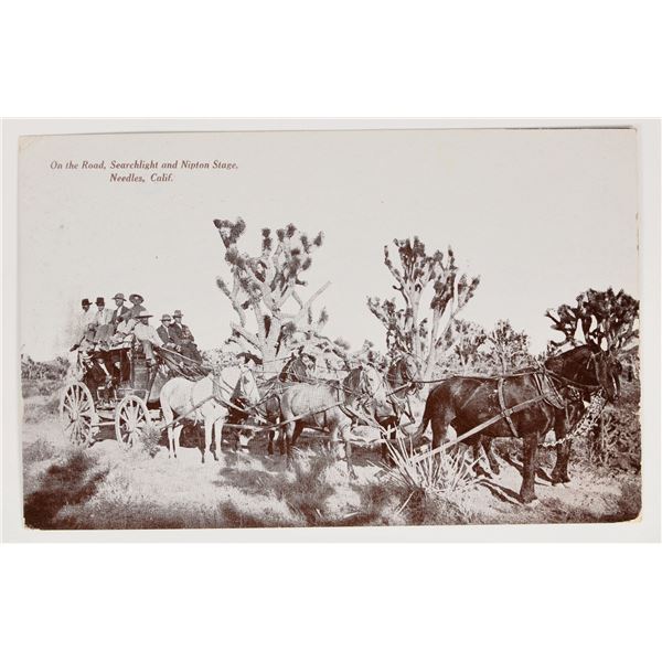 RARE: CA/NV Stagecoach Postcard [204663]