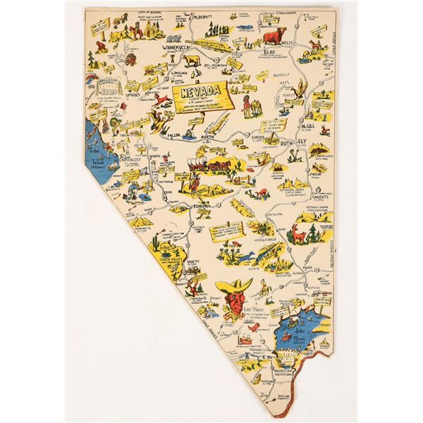 Nevada Caricature  Postcard Map  [205443]