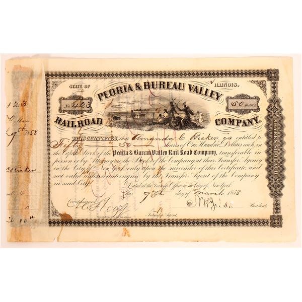 Senator & Lincoln Appointee N.B. Judd Signed Stock Certificate [182022]
