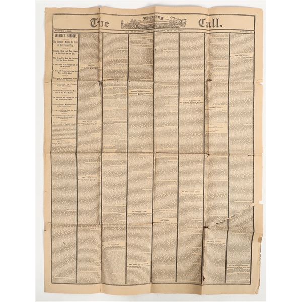 San Francisco Paper "The Morning Call" General U.S. Grant's Death [205155]