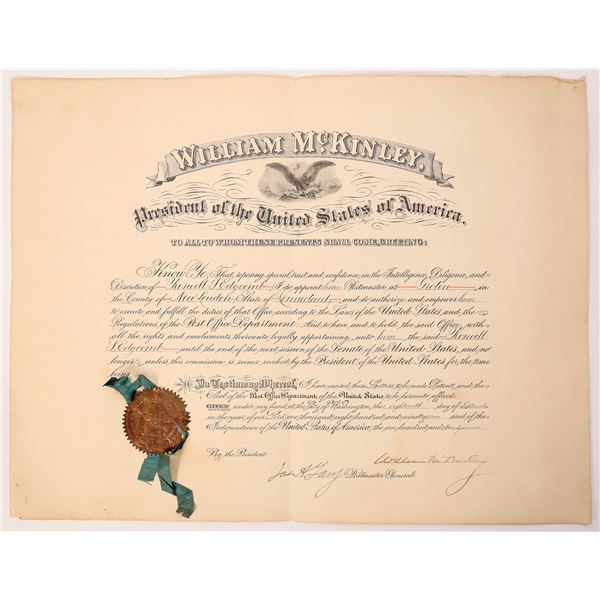 President McKinley Signed Appointment Document [184379]