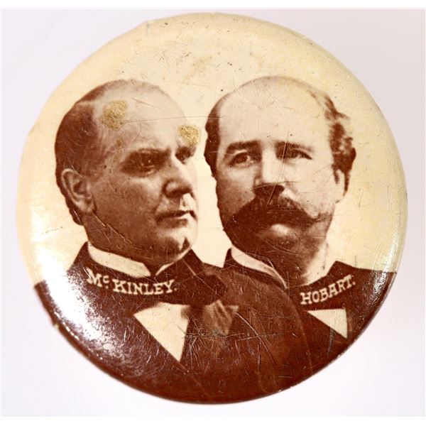 McKinley Hobart Political Campaign Jugate Button, c.1896 [207331]