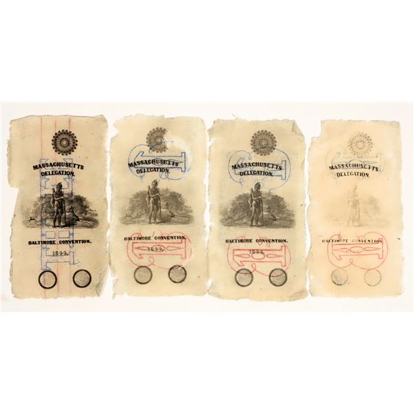 1844 Democratic National Convention Tickets. [202977]