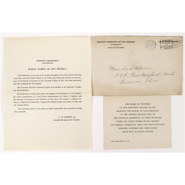 Invite to Corcoran Gallery Preview 1934 [187198]