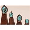 Image 1 : Navajo Turquoise Silver Rings (4) [186582]