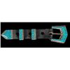 Image 1 : Turquoise and Silver Ranger Buckle Set [200088]