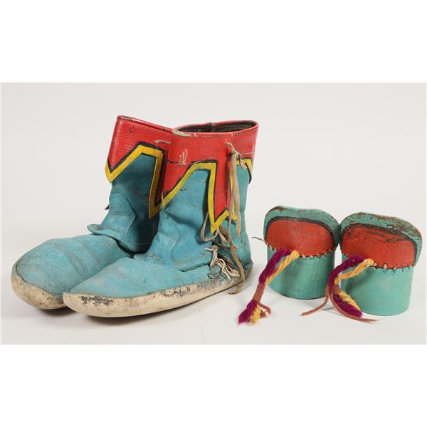 Hopi Dance Wear 1930's Boots and Cuffs (4) [205165]