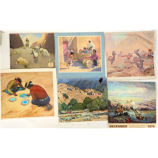 A.T. & Santa Fe RR Native American Calendar Art c.1939-1990 (27) [205906]