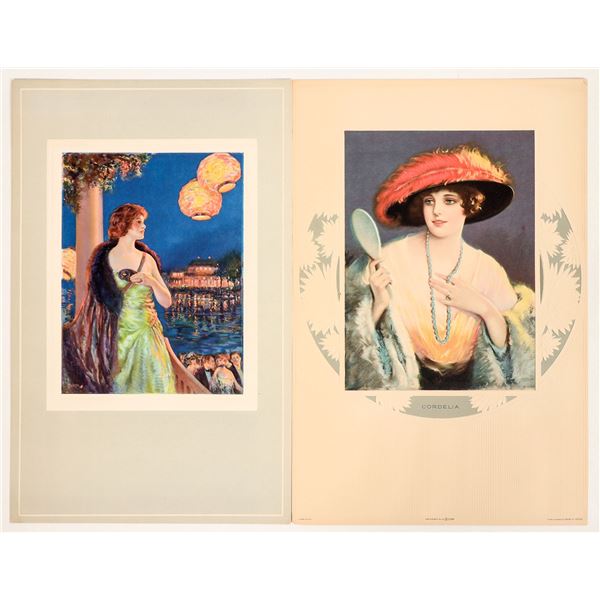 Art Deco Lady Prints, 2 Different [190552]