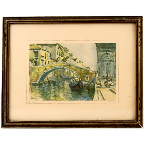 Venice Signed Print, c 1925 [207390]