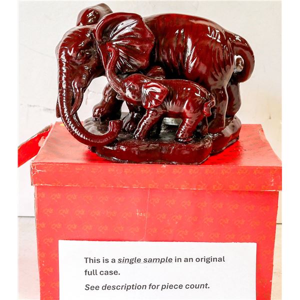 Mom & Baby Elephant Resin Figurines (4) [196249]