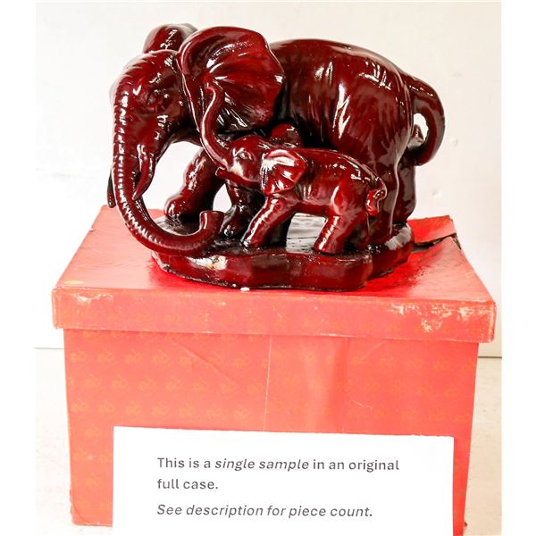 Mom & Baby Elephant Resin Figurines (4) [196251]