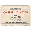 Image 2 : Caliber .30 Match Grade Ammunition c.1965 [197816]