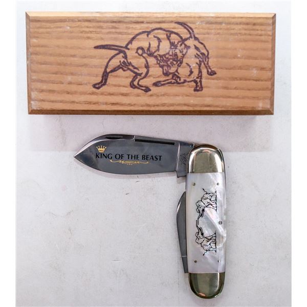 Bulldog Brand "King of the Beast" Folder in Pearl with Case [194566]