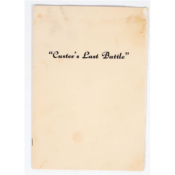 Custer's Last Battle Pamphlet [201275]