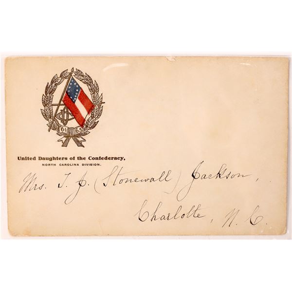 Civil War Autograph; Mrs. T. J. (Stonewall) Jackson [186172]