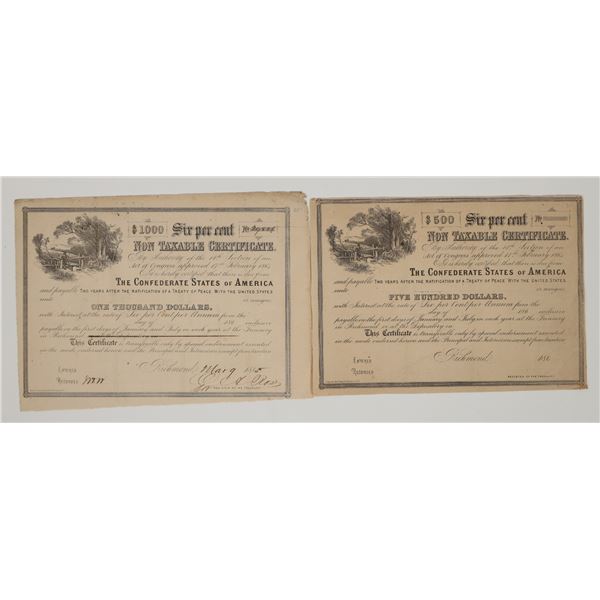 Confederate Civil War Peace Bonds [200708]