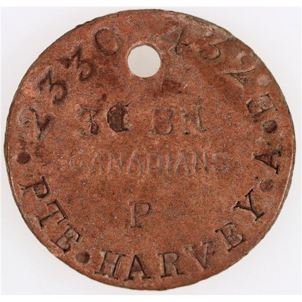 World War One Canadian Dog Tag [204658]