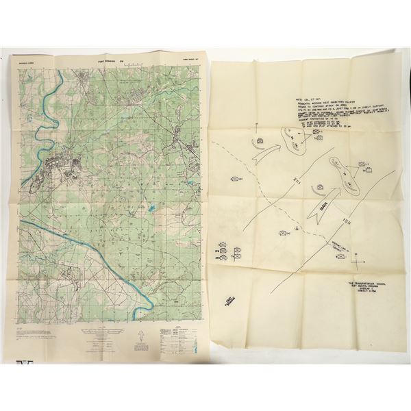 Fort Benning Georgia Military Maneuvers Maps Post WW2 [197800]