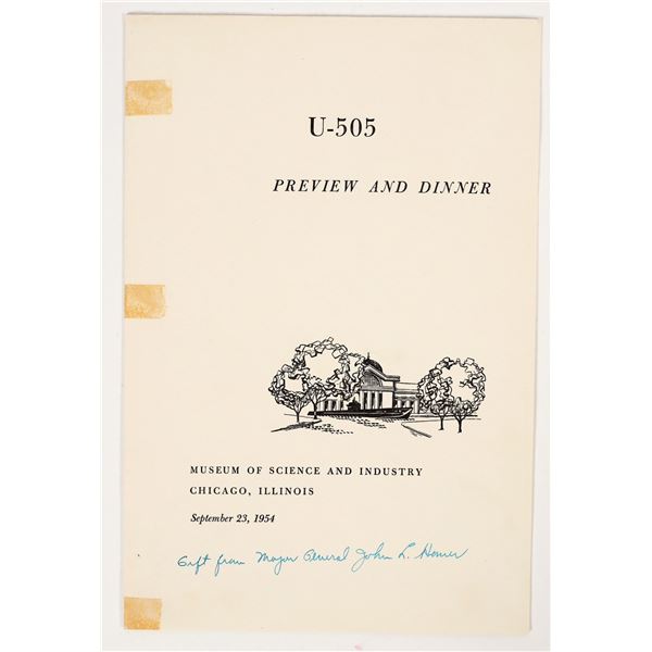 Extra Rare: 1st Display of Captured Nazi Submarine - Museum Letter [203620]