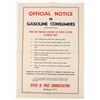 Image 1 : World War Two Gasoline Rationing Broadside [205717]