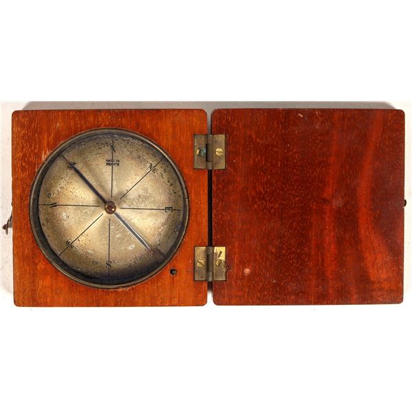 French Made Mahogany Box Compass c.1890s [198377]