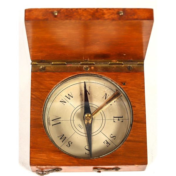 French Made Teak Box Compass c.1900s [198379]